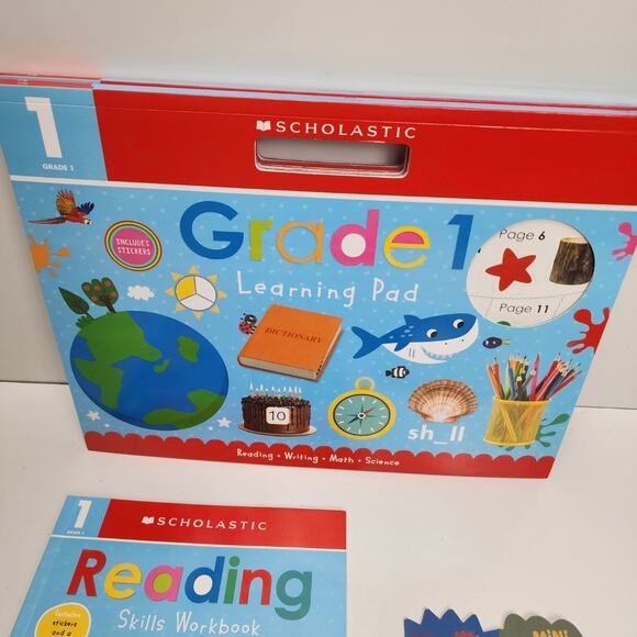 Scholastic Grade 1 Learning Pads Activity Reading Ready Book & 60 Letter Erasers - Picture 4 of 7